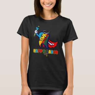 Camiseta Feliz Dia do Trabalho Dentista Dental Dente Dia do