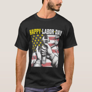 Camiseta Feliz Dia do Trabalho, design único do dia do trab