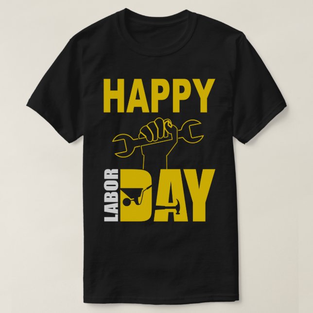 Camiseta Feliz Dia do Trabalho Teto Partido Trabalhista Par (Frente do Design)