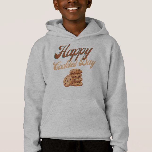 Camiseta Feliz Dia dos Biscoitos, Dia Nacional dos Biscoito (Frente)