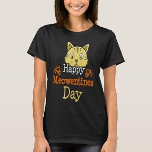 Camiseta Feliz Dia dos Meowentinos Criador de Gatos Pata de