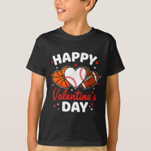 Camiseta Feliz Dia dos Namorados Basquetebol Beisebol Futeb