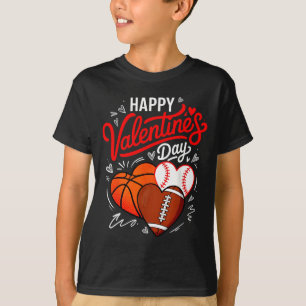 Camiseta Feliz Dia dos Namorados Basquetebol Beisebol Futeb