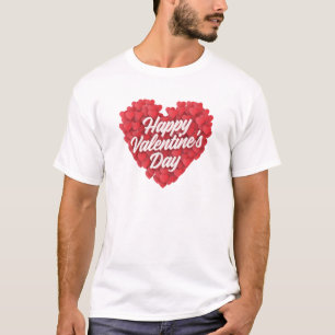 Camiseta Feliz Dia dos Namorados com Corações Design-23056
