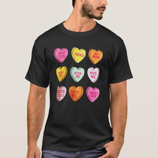 Camiseta Feliz Dia dos Namorados, Conversa de Doces Cortado (Frente)