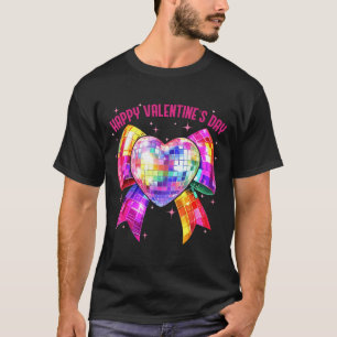 Camiseta Feliz Dia dos Namorados Coquette Bola de Discoteca