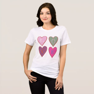 Camiseta Feliz dia dos namorados corações de amor