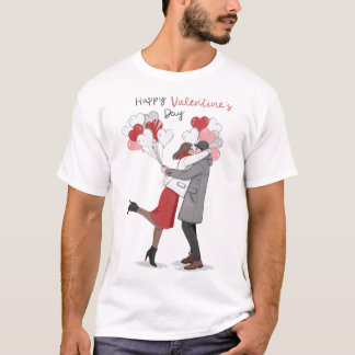 Camiseta Feliz dia dos namorados design