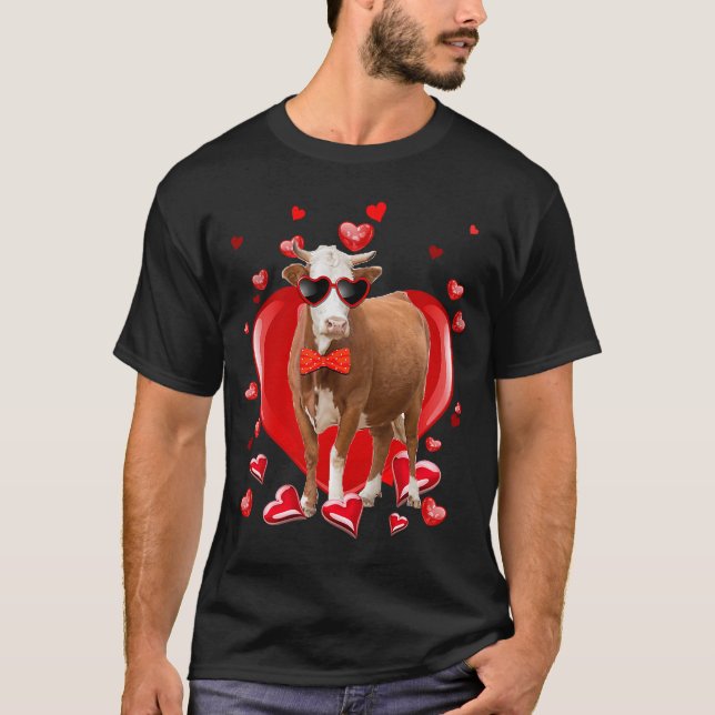 Camiseta Feliz Dia dos Namorados Fazenda de Vaca V Dia (Frente)
