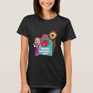 Camiseta Feliz Dia dos Namorados Masha e o Urso