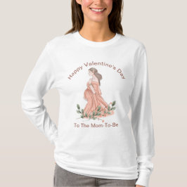 Camiseta Feliz Dia dos Namorados Para a Mãe que Está Por Vi