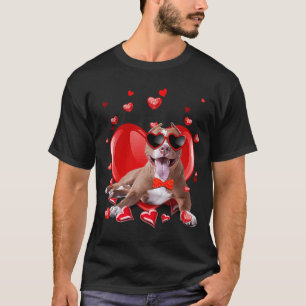Camiseta Feliz Dia dos Namorados Pit Bull Cão V Dia