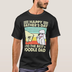 Camiseta Feliz Dia dos Pais ao Pai do Poodle
