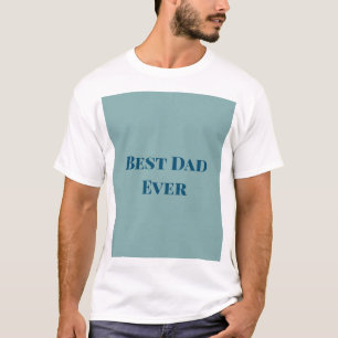 Camiseta Feliz dia dos pais azul melhor pai de todos adicio