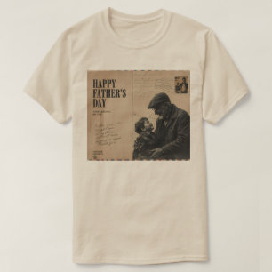 Camiseta Feliz Dia dos Pais Carta Vintage e Vô