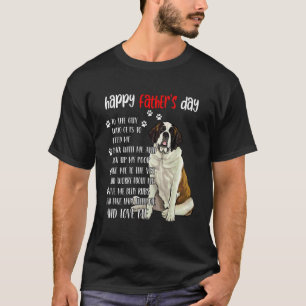 Camiseta Feliz Dia dos Pais St Bernard Pai St Bernard Engra