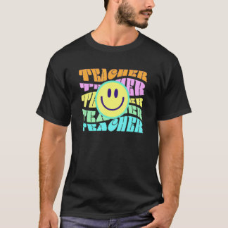 Camiseta Feliz Dia dos Professores Retro Professores Colori