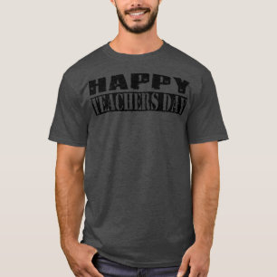 Camiseta Feliz Dia dos Professores Vintage Texto Preto
