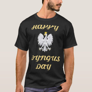 Camiseta Feliz Dia Dyngus Polska águia branca polonesa