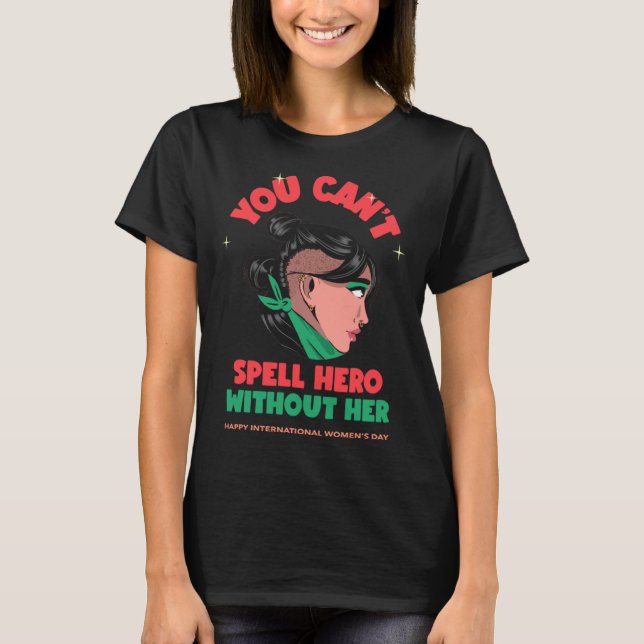Camiseta Feliz Dia Internacional da Mulher 2023 Equitação (Frente)