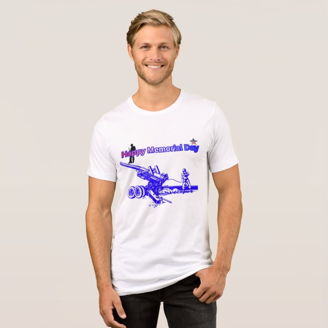 Camiseta Feliz dia memorial branco (Frente Completa)