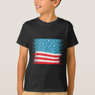 Camiseta Feliz Dia Memorial Friso Sinalizador Patriótico