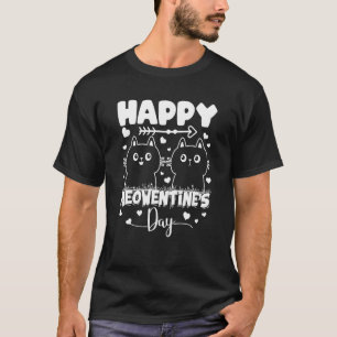 Camiseta Feliz Dia Meowentines Design Divertido Gato Fofo V