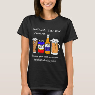 Camiseta Feliz Dia Nacional da Cerveja - 7 de abril