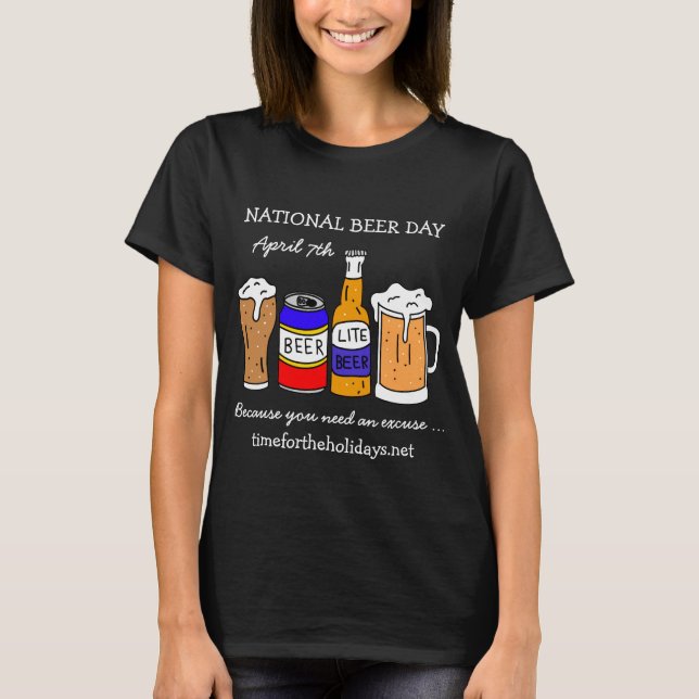 Camiseta Feliz Dia Nacional da Cerveja - 7 de abril (Frente)