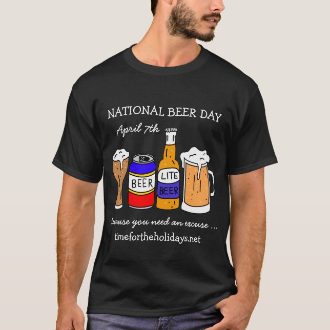 Camiseta Feliz Dia Nacional da Cerveja - 7 de abril (Frente)