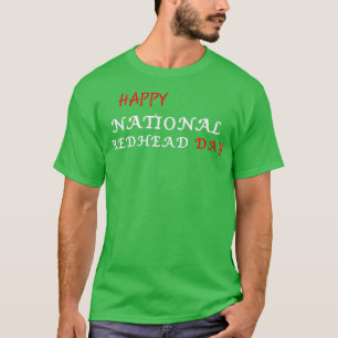 Camiseta feliz dia nacional da ruiva