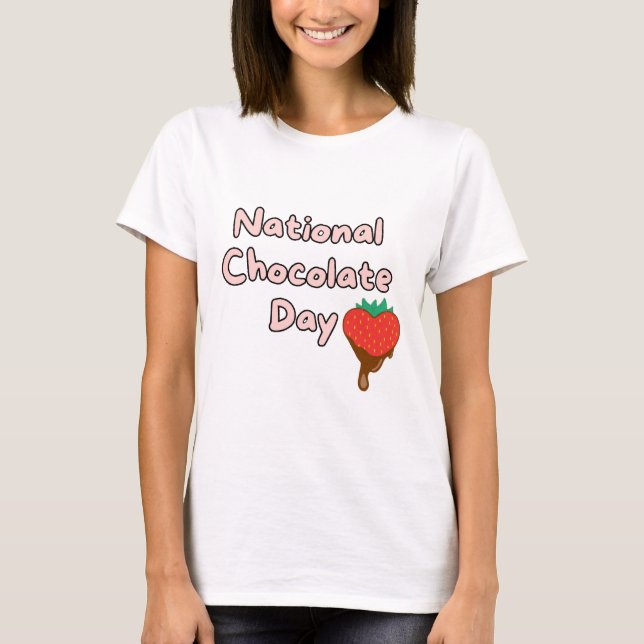 Camiseta Feliz dia nacional de chocolate (Frente)