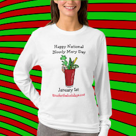Camiseta Feliz Dia Nacional de Maria Sangrenta Janeiro