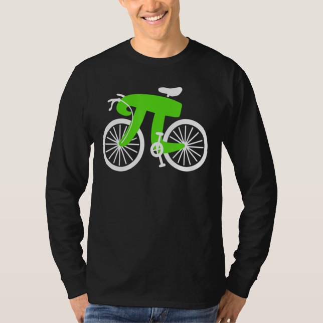 Camiseta Feliz Dia Nacional De Pi Math Com Ciclismo Em Mate (Frente)