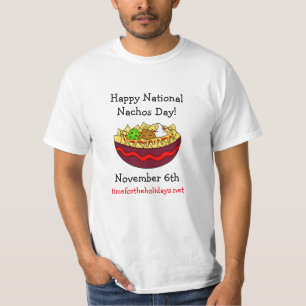 Camiseta Feliz Dia Nacional do Nachos, 6 de novembro