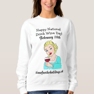 Camiseta Feliz Dia Nacional do Vinho Bebida - 18 de feverei