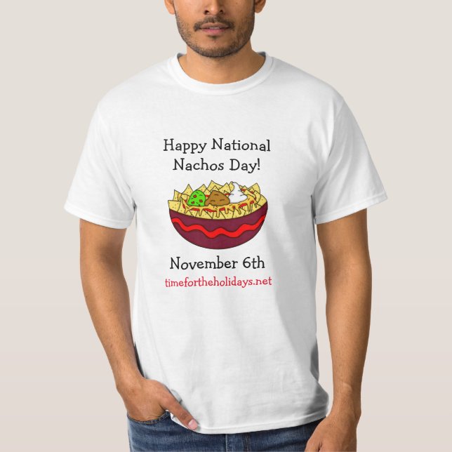 Camiseta Feliz Dia Nacional dos Nachos, 6 de novembro (Frente)