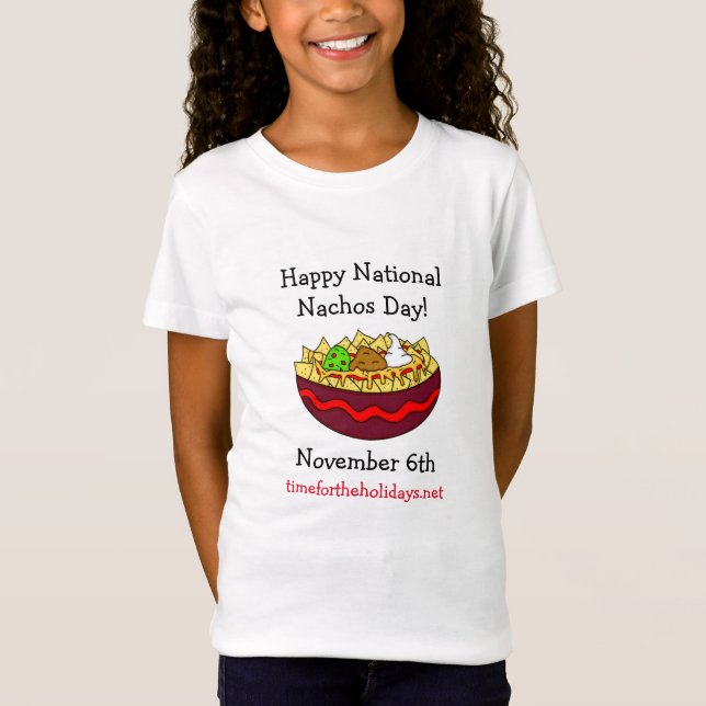 Camiseta Feliz Dia Nacional dos Nachos, 6 de novembro (Frente)
