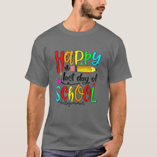 Camiseta Feliz Dia Passado Da Escola Alô Estudante De Verão