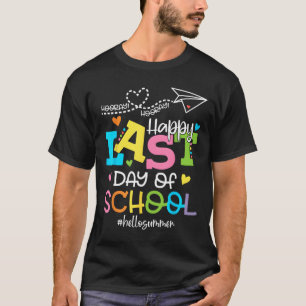 Camiseta Feliz Dia Passado Da Escola Alô Estudantes De Verã