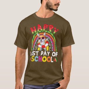 Camiseta Feliz Dia Passado da Escola Cachorro de Verão