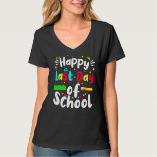 Camiseta Feliz Dia Passado Da Escola Ensino De Professores 