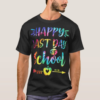 Camiseta Feliz Dia Passado da Escola Estudantes Tie Dye e T