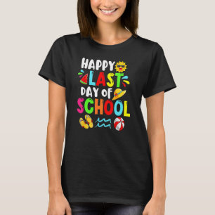 Camiseta Feliz Dia Passado Da Escola Horário De Verão, Ensi