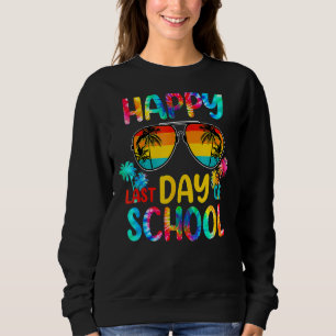 Camiseta Feliz Dia Passado Da Escola Óculos De Sol Tie Dye