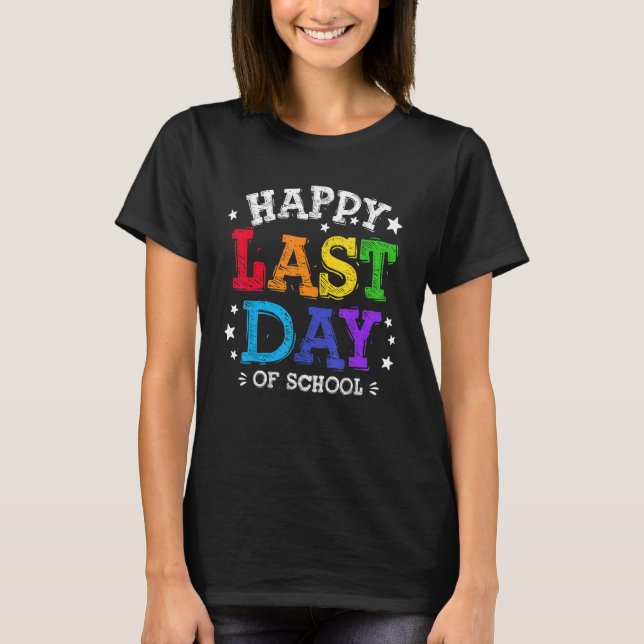Camiseta Feliz Dia Passado Da Escola Para Estudantes E Prof (Frente)