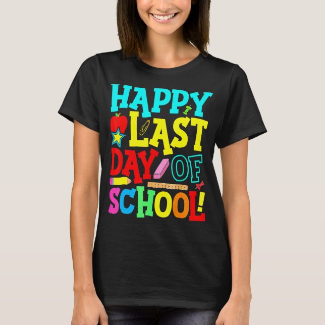 Camiseta Feliz Dia Passado Da Escola Para Professores Estud (Frente)