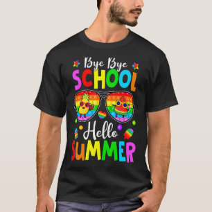 Camiseta Feliz Dia Passado Da Pop Da Escola, Olá, Fidge De