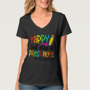 Camiseta Feliz Dia Passado da Pré-escola Olá Professor De V