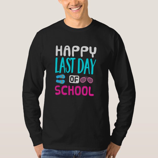 Camiseta Feliz Dia Passado de Chinelos Escolares (Frente)